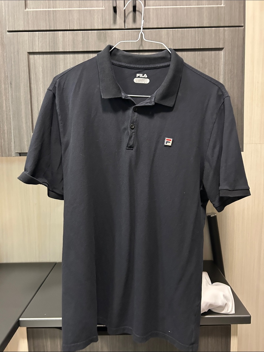 Fila Men's Dark Navy Polo Shirt with Small Logo